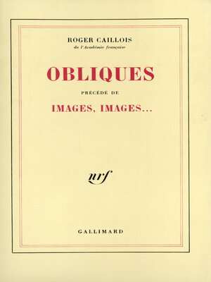 cover image of Obliques / Images, images...